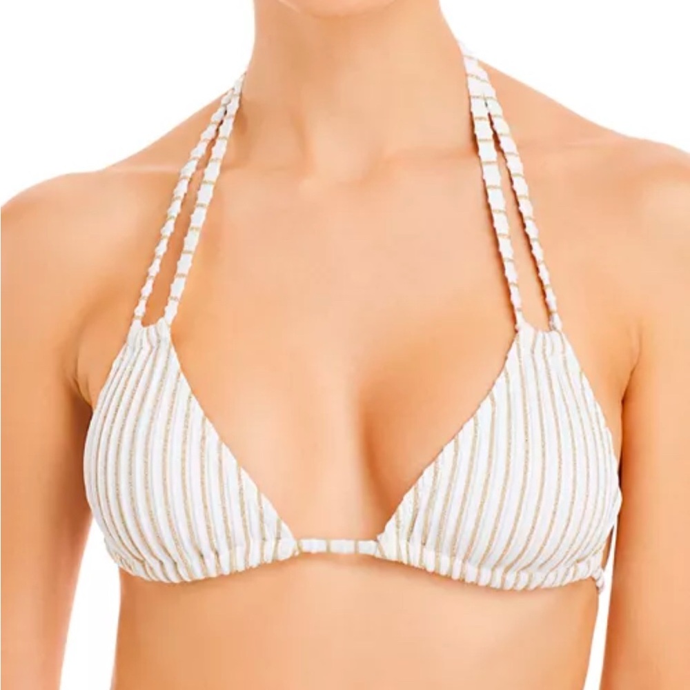 Solid & Striped Tenley Metallic Stripe Bikini Set